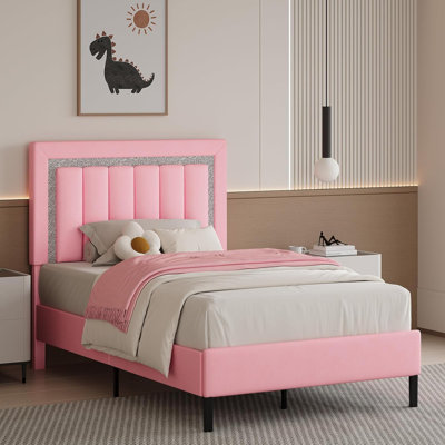 Ensemble de lit plateforme tapissier Diamond