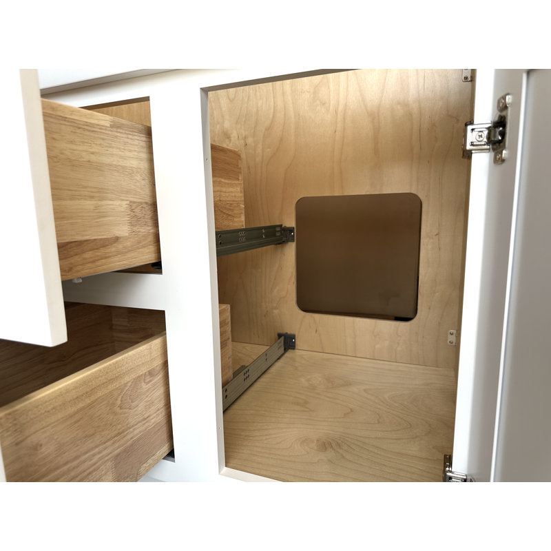 91'' Double Bathroom Vanity with Quartz Top, Natural Oak