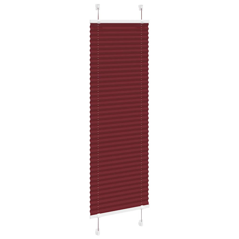 Room Darkening Pleated Blind, Bordeaux Red, 40cmW x 150cmL