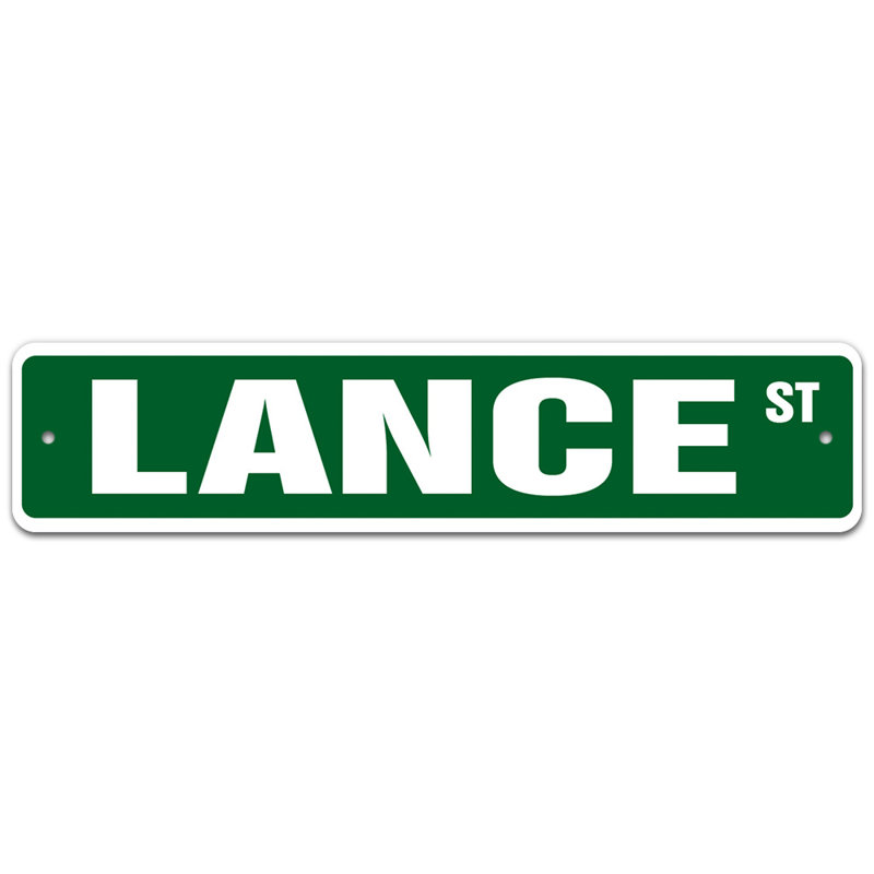 Plaque de rue Attina, H 4 po x l 18 po x P 0,1 po
