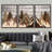 Western Wood Effect Landscape " Wood Panel Mountain Range Forest " 3 - Pieces-91260178-91260176