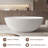 Fslefay 61'' Freestanding Bathtub Solid Surface Deep Soaking Tubs-125475436