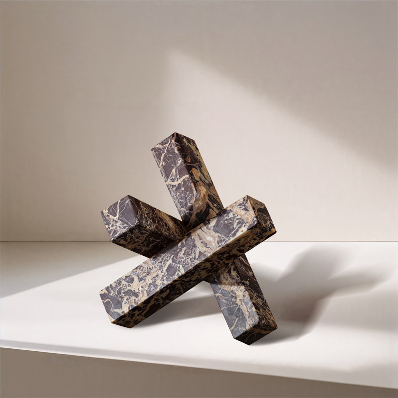 Stix Marble Decorative Object, Cherry