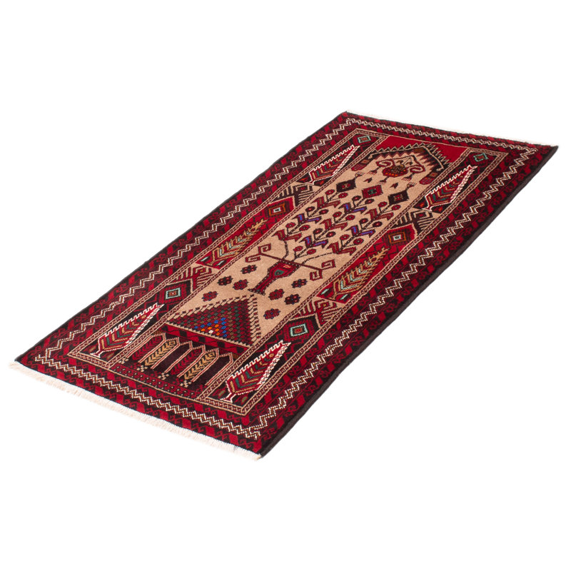 Tapis unique en laine noué à la main 3 pi 2 po x 5 pi 11 po nouvel âge Kalgoorlie