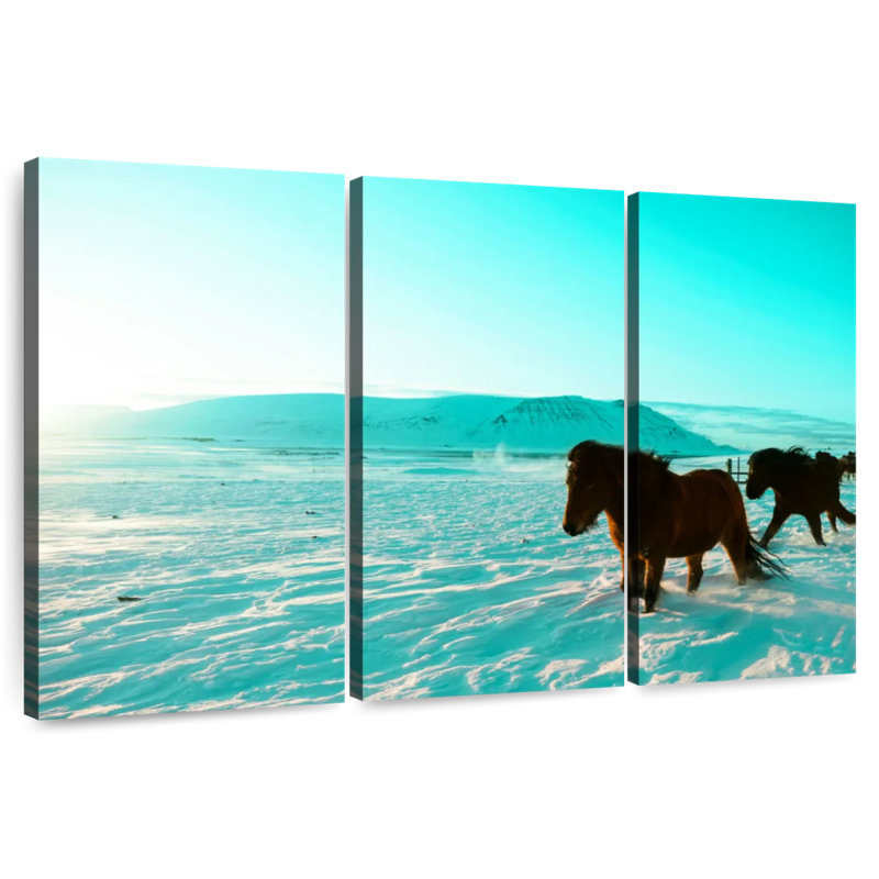 Brampt Icelandic Horses, 32" H x 50" W