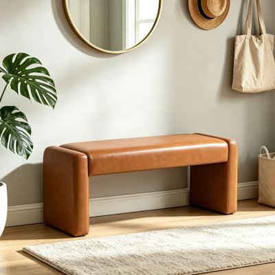 Velvet/Faux Leather Entryway Bench End Of Bed Bench Upholstered Modern Window Bench Comfy Ottoman For Dining Room/Bedroom/Living Room/Hallway/Indoor