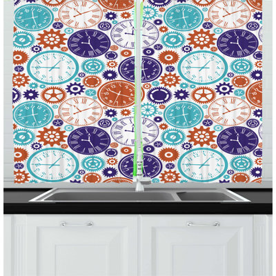 Geometric Pointed Kitchen Curtain