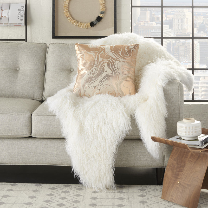 Abstract Cotton Throw Pillow