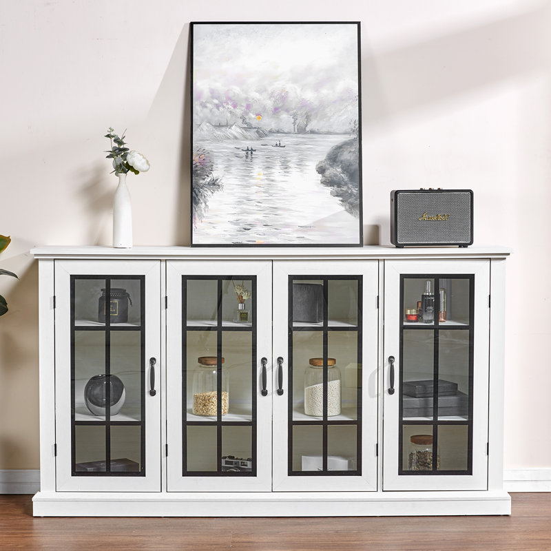 Alvilda 62.9'' Sideboard, Distressed White