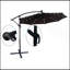 Parasol de terrasse à énergie solaire 10 pi avec parasol 8 lumières à DEL avec manivelle et base transversale pour terrasse de jardin et abri de piscine extérieur-966867436