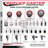 Poly Wheel Swivel 3/4 Inch Threaded Stem Caster Set with Brake