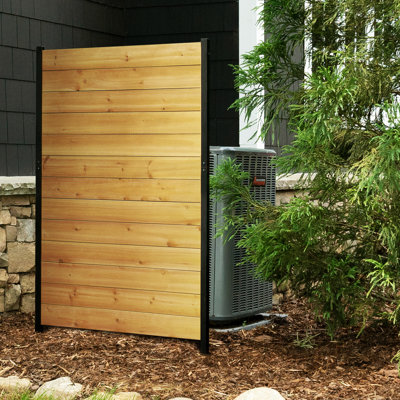 5Ft H X 3.2Ft W (1 Panel) No Dig Enclo Fairmont Cedar Wood Privacy Screen, Great To Hide Trash Cans, Decorative Patio Privacy Screen, Outdoor Privacy by Enclo
