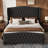 Queen Size Platform Bed With Upholstered Headboard & Footboard, Black-1982322333-1982322322