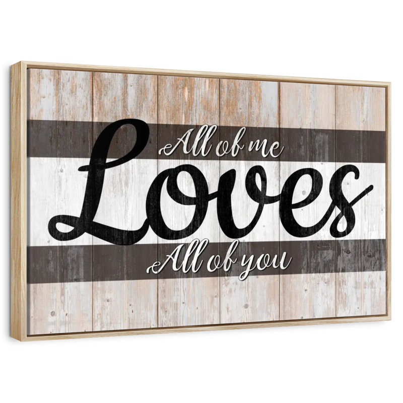 Plaque murale «All Of Me», Cadre flottant en bois naturel, 40 po x 27 po