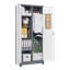 Armoires de rangement en métal, armoire à outils de nettoyage avec porte verrouillable, rangement pour outils à grand balai et rangement
