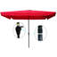 Parasol rectangulaire 10X6.5Ft avec mât en acier thermolaqué - tissu rouge-1095194723