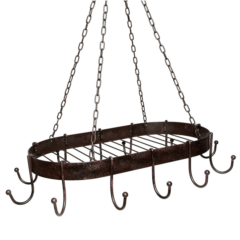 Metal Oval Hanging Pot Rack