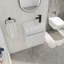 Meuble-lavabo moderne de 18 po - fixé au mur avec une cuve en résine blanche et beaucoup de rangement, un grand compartiment de rangement pour l'évier de porte, une fermeture en douceur-1662205726-1662205724