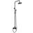 Single Handle 2-Spray Wall Bar Shower Kit 8 In. Round Rain Shower Head With Handheld Spray In Matte Black
