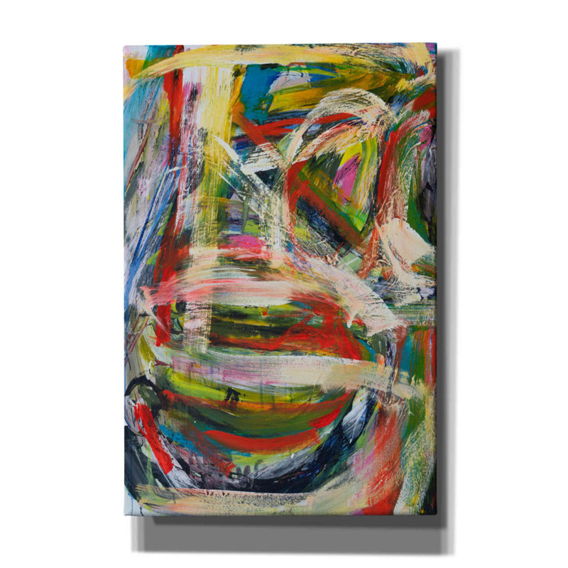 «Rock Star II» par Jodi Fuchs - peinture sur toile tendue, H 60 po x l 40 po x P 1,5 po