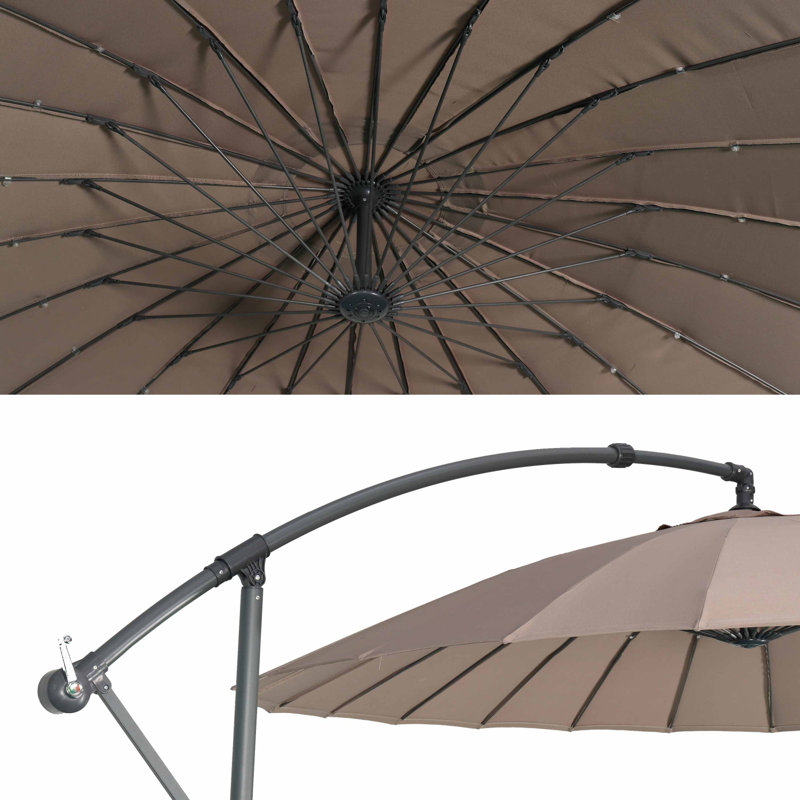 Conti 280cm Cantilever Parasol, Brown
