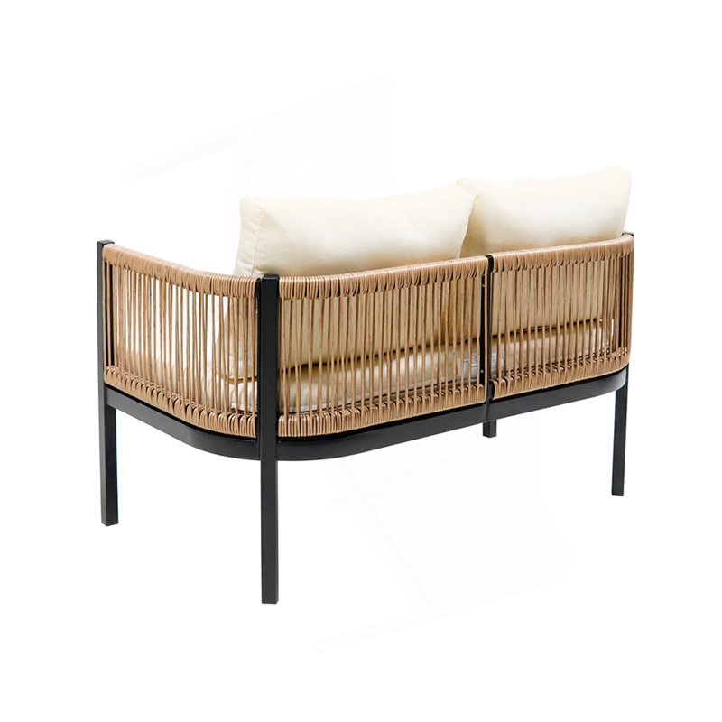Multi-Person Outdoor Sofa Combination With A Table, Suitable For Garden, Backyard And Balconies, Beige