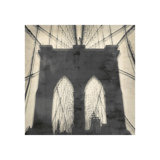 Old Brooklyn Bridge Print by Isabella Burton