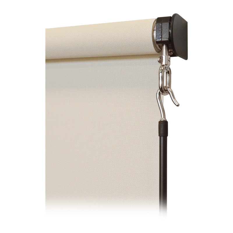 Hillhouse Semi-Sheer Outdoor Roller Shade, Palm, 96"W x 96"L