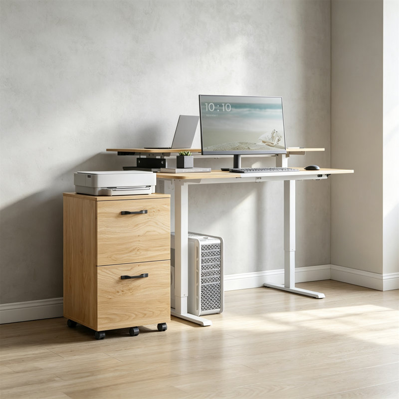 2-Drawer Filing Cabinet, Natural