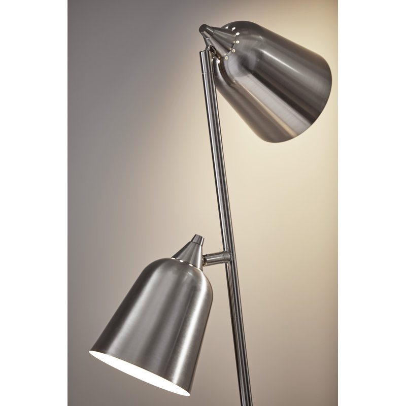 Lampe de travail / lecture sur pied 58 po Geniece, Acier brossé