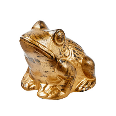 Grenouille décorative de jardin laiton antique en aluminium tous les jours