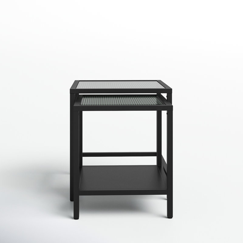Lurie Glass Nesting End Table