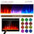 23'' W Black Electric Fireplace