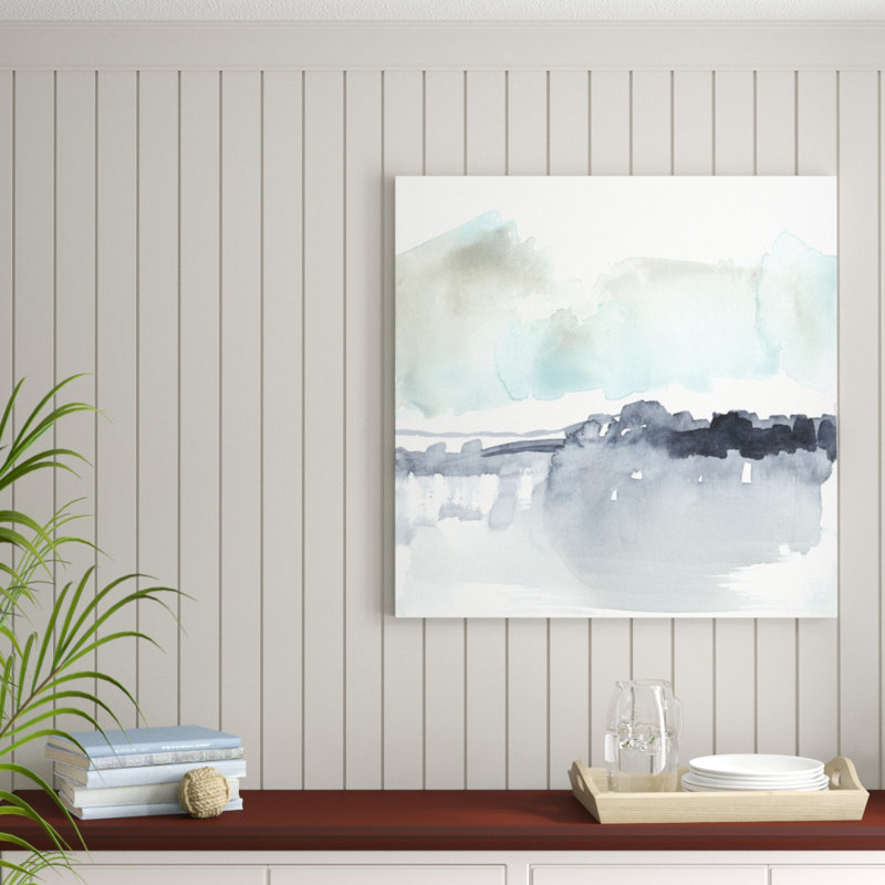 Snow Line III by Jennifer Goldberger - Wrapped Canvas Painting, 91cm H x 91cm W