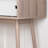 Entryway Table With 2 White Sliding Doors, Console Table With Storage Space And Wood Legs,Sofa Table Behind Couch For Hallway, Living Room, Natural Colour