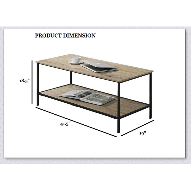 Ensemble de table rustique 3 pièces avec 1 table basse et 2 tables de bout, design minimaliste avec deux espaces de rangement
