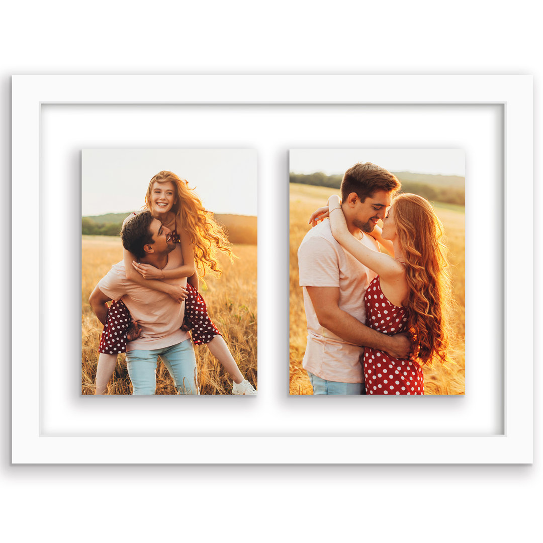 Olivero Floating Collage Frame - Display Two Photos Latitude Run® 