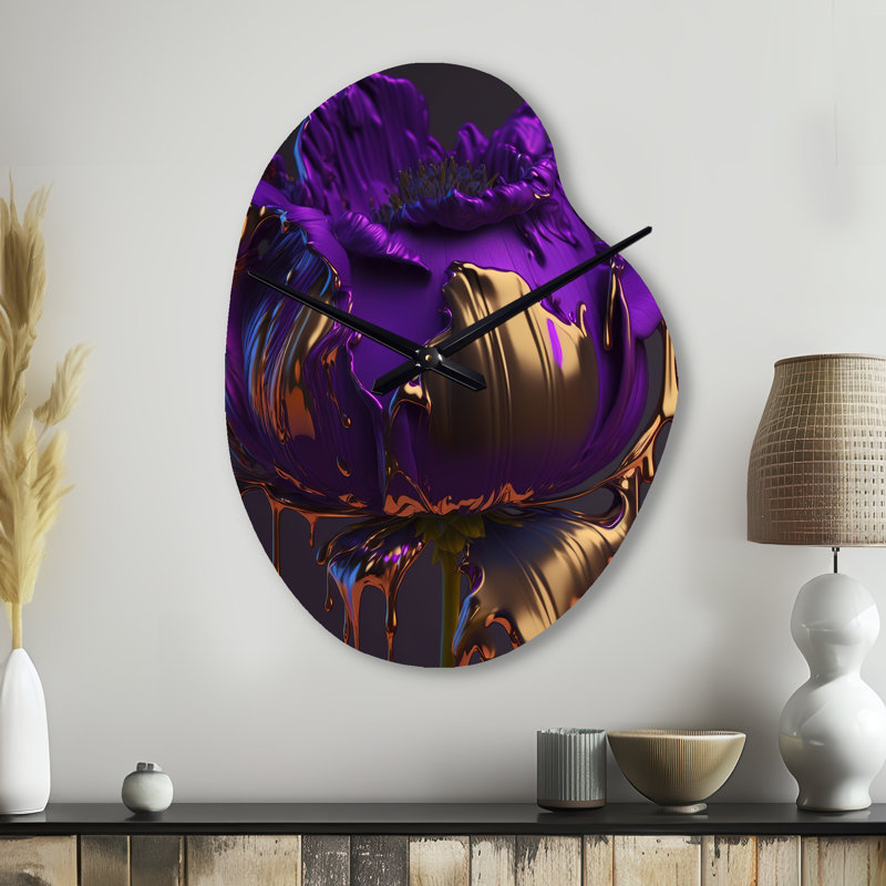 Horloge murale asymétrique en métal Scotti, Grand
