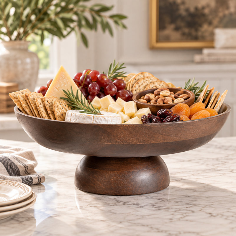 Wood Serving Bowl, Ash Brown