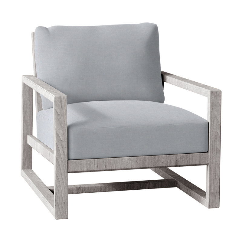 Méridienne Avondale, Pas de passepoil + bourre standard, Lin chambray, Teck huître