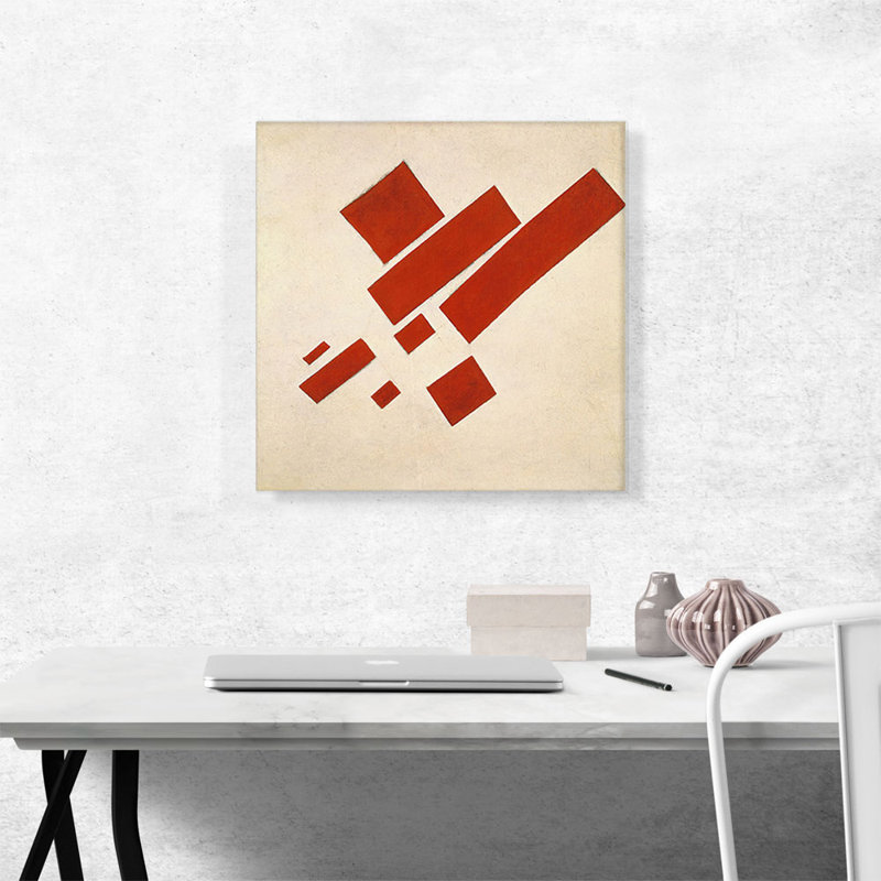 " Suprematism With Eight Red Rectangles 1915 " by Kazimir Malevich Painting Print, 26" H x 26" W x 0.75" D