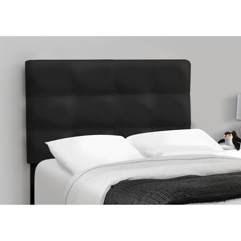 Lit tapissier en velours noir - Idéal pour une chambre à coucher relaxante