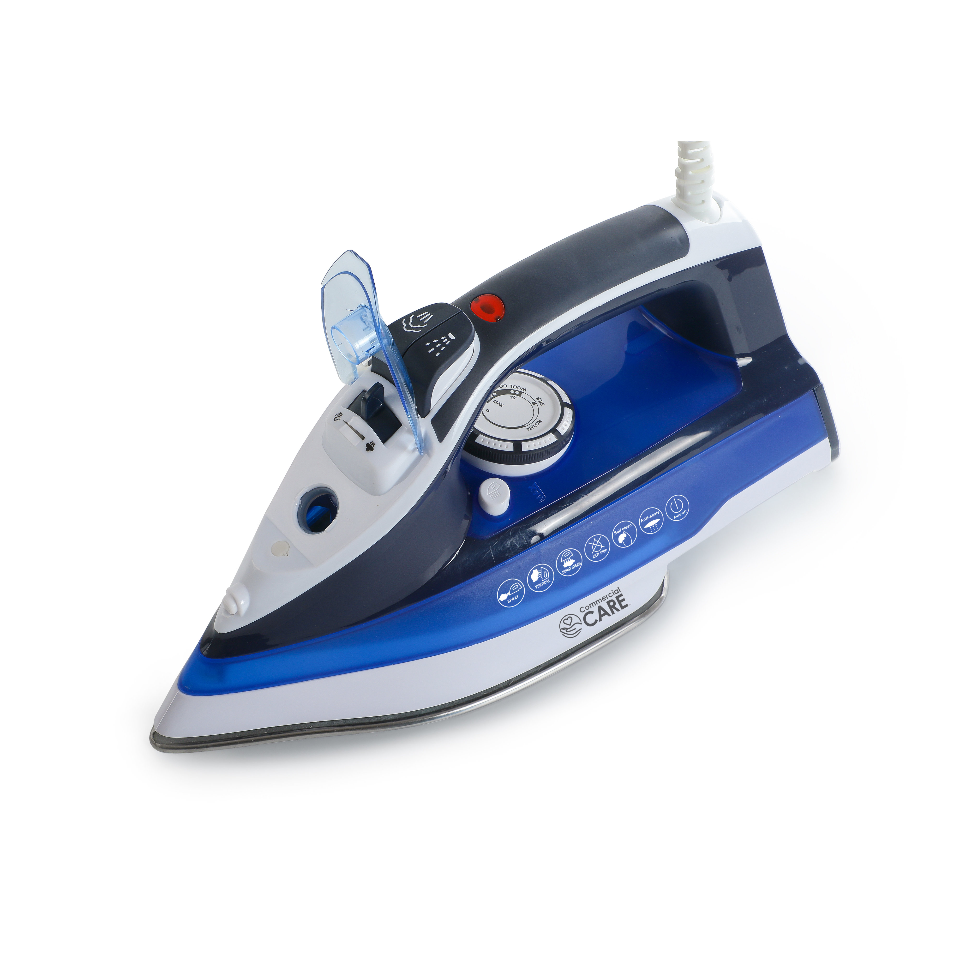 Commercial Care Steam Iron, 1200 Watts Steamer for Clothes, Self-Cleaning  Portable Iron & Reviews