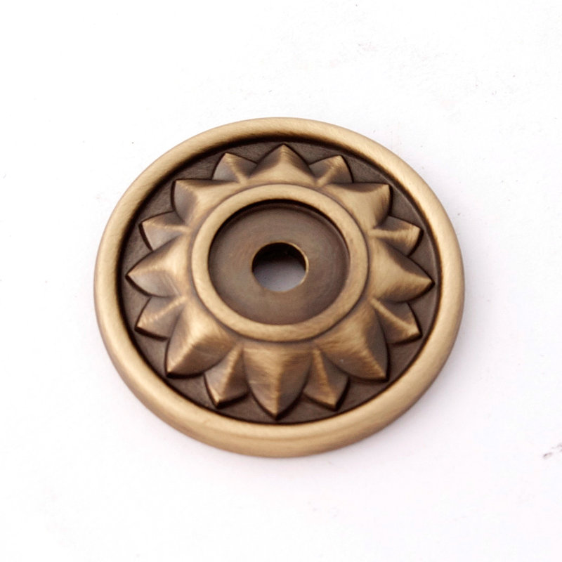 Fiore Brass Rose / Rosette, Antique English Matte