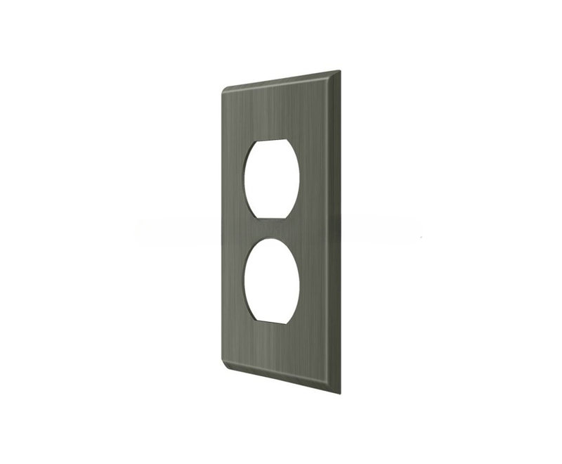 Deltana SWP4752U10B Switch Plate; Double Outlet; Oil Rubbed Bronze Finish, Bronze