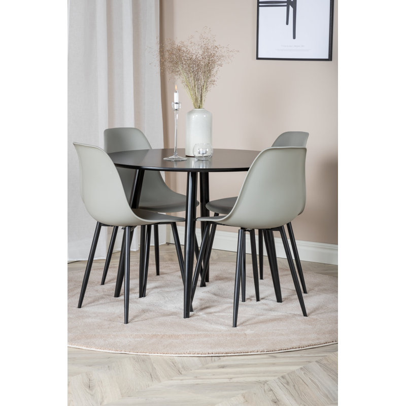 Huntingdon 4 - Person Dining Set, Grey, Grey