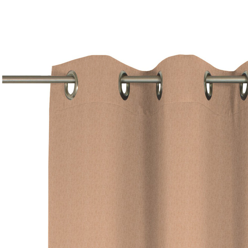 Sunday 82% Polyester And 18% Cotton Semi Sheer Curtain Single Panel, 142cm Width x 315cm Drop, Terra