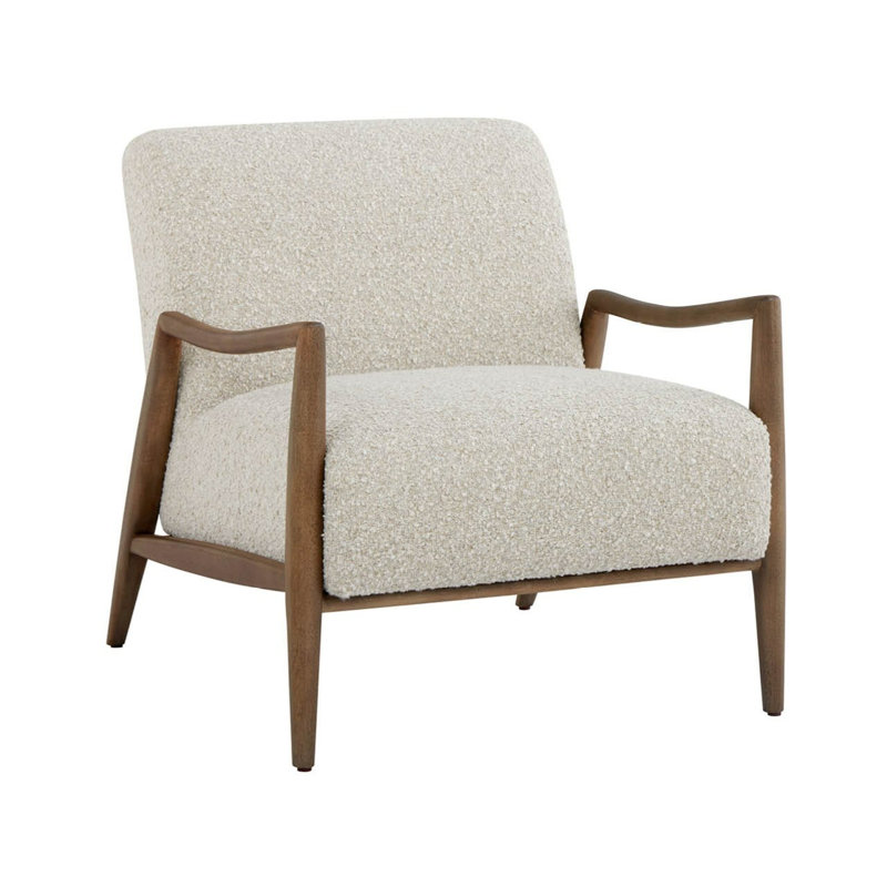 Universal Upholstery Chair, Cream Linen/Medium Wood