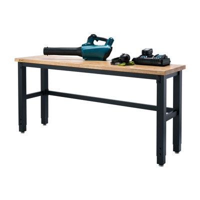 72"W Adjustable Height Wood Workbench