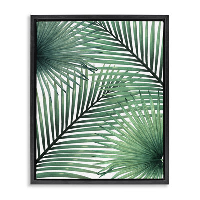 Clean Tropics Layered Palms Floating Frame, design by Unknown